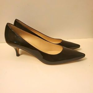L.K Bennett Heels Black Patent Leather Sz 40 New
